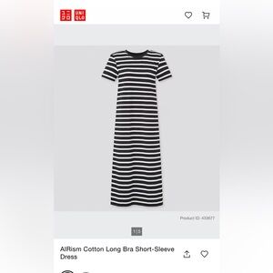 AIRism Cotton Long Bra Short-Sleeve Dress